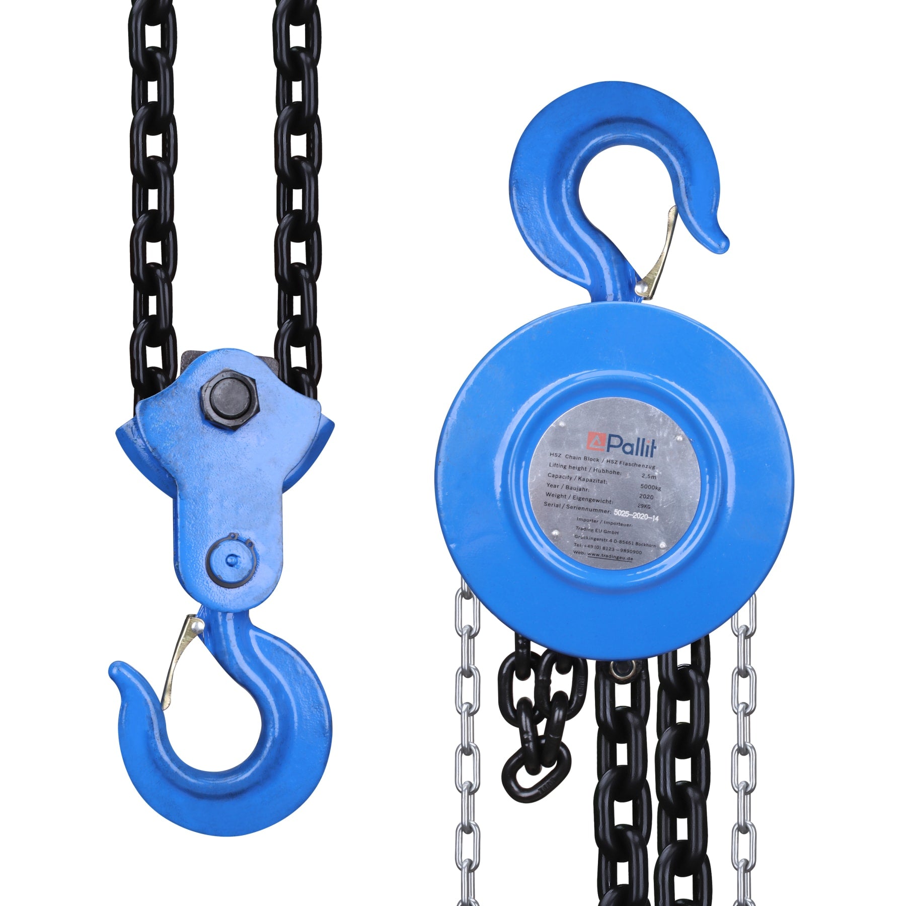 Palan manuel à chaîne CHAIN-L 5 tonnes pour 2500 mm