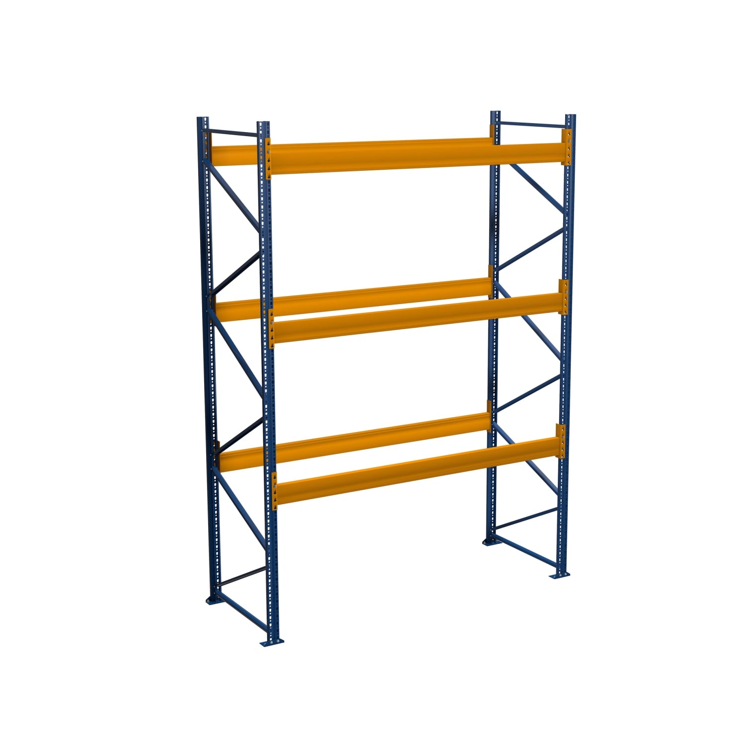 Petit rack à palettes de 3 m x 2,90 m (LxH) avec 3 niveaux pour 12 emplacements